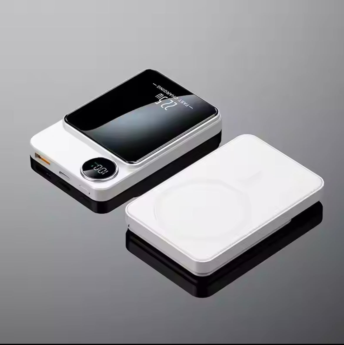 Batterie externe magnétique + coque magnétique