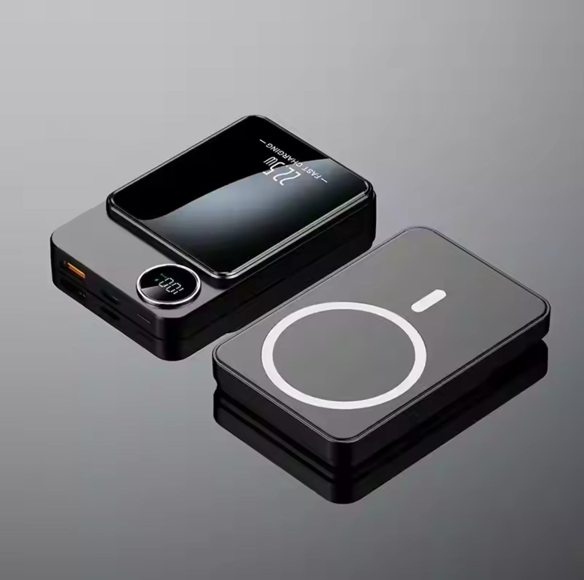 Batterie externe magnétique + coque magnétique